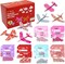 4E's Novelty 36 Pack Valentine’s Day Foam Airplane Gliders with Cards – Pre-Packaged Classroom Exchange Gifts for Kids, Candy Alternative Party Favor Toys Bulk